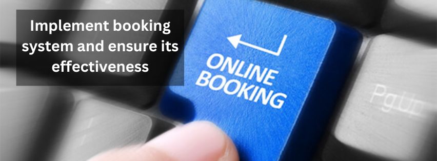 Implement the chosen booking and ensure its activity