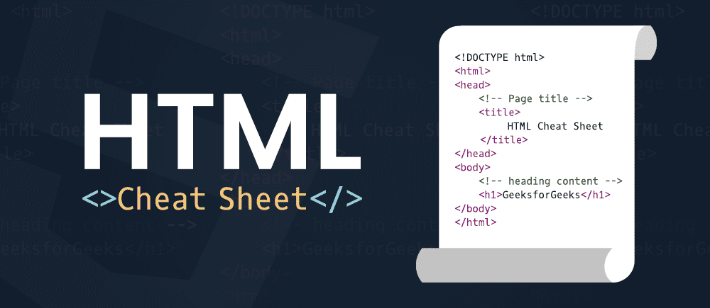 HTML cheat sheet